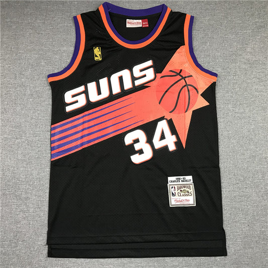 Men's Phoenix Suns Charles Barkley #34 Black 1992-93 Swingman Jersey1