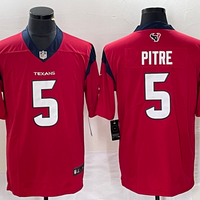 Men's Houston Texans Jalen Pitre #5 Red Game Player Jersey1