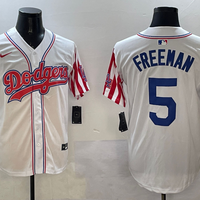 Men's Los Angeles Dodgers Freddie Freeman #5 White Alternate Player Jersey1