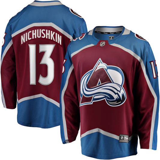 Men's Colorado Avalanche Valeri Nichushkin #13 Burgundy Breakaway Player Jersey1