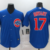 Men's Chicago Cubs Kris Bryant #17 Blue Replica Baseball Jersey1