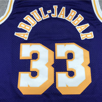 Men's Los Angeles Lakers Kareem Abdul-Jabbar Hardwood Classics Swingman Jersey1