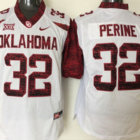 Men's Oklahoma Sooners Samaje Perine #32 White Player Game Jersey