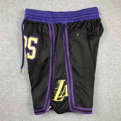 Men's Los Angeles Lakers Black 2023/24 Pocket Shorts1 City Edition