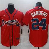 Deion Sanders Atlanta Braves Red Jersey