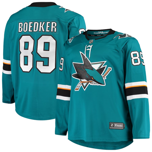 Men's San Jose Sharks Mikkel Boedker #89 Teal Breakaway Home Player Jersey1