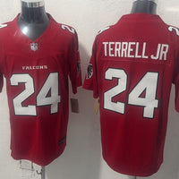 Men's Atlanta Falcons A.J. Terrell #24 Red Game Jersey