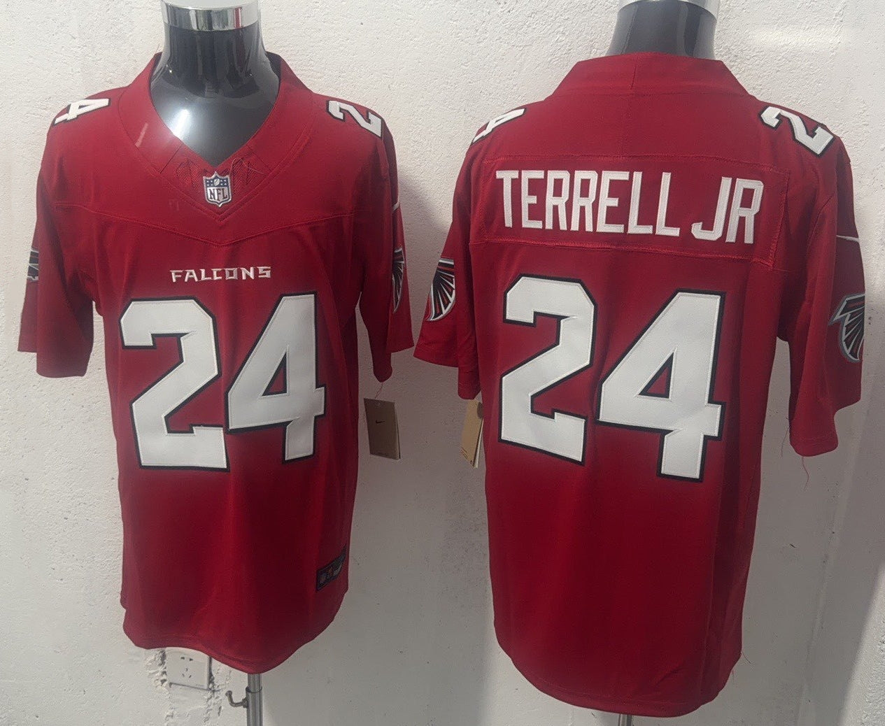Men's Atlanta Falcons A.J. Terrell #24 Red Game Jersey