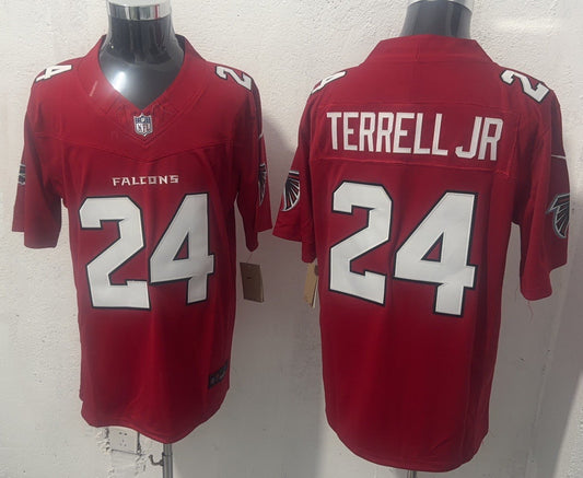 Men's Atlanta Falcons A.J. Terrell #24 Red Game Jersey