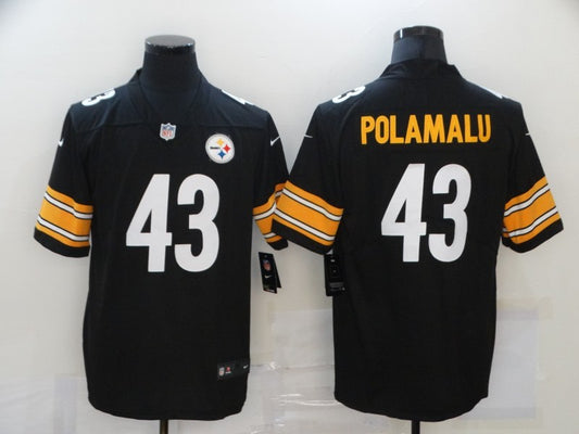Men's Pittsburgh Steelers Troy Polamalu #43 Black Game Jersey1
