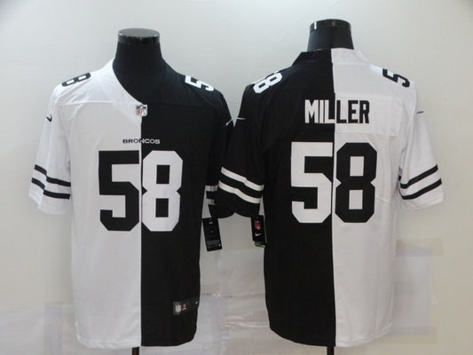 Men's Denver Broncos Von Miller #58 Black/White Game Jersey1