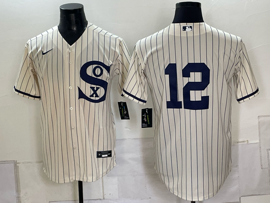 Men's Chicago White Sox Colson Montgomery #12 Cream Replica Jersey