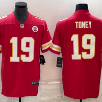 Men's Kansas City Chiefs Kadarius Toney #19 Red Game Jersey1