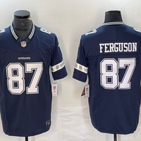 Jake Ferguson #87 Dallas Cowboys Navy Game Jersey - JerseysFreak