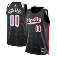Men's Portland Trail Blazers Black 2024/25 Custom Swingman Jersey1 - City Edition