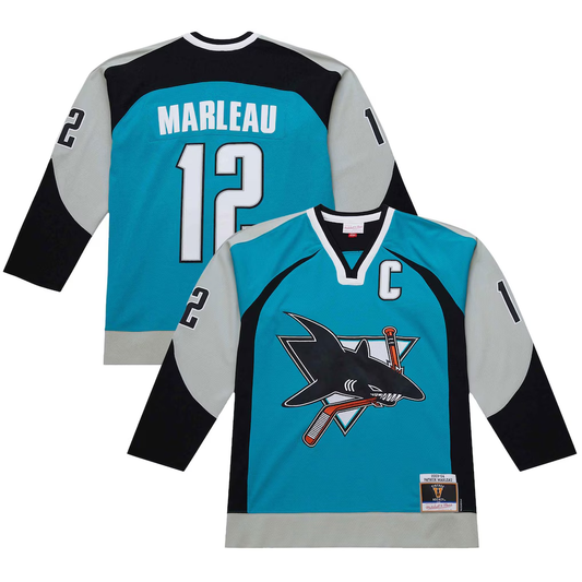Men's San Jose Sharks Patrick Marleau #12 Teal 2003-04 Power Play Jersey