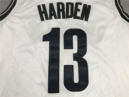 Men's Brooklyn Nets James Harden White 2020/21 Fast Break Replica Jersey1