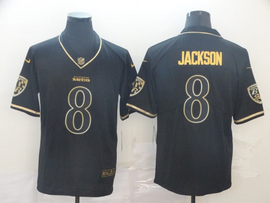 Men's Baltimore Ravens #8 Lamar Jackson Black Game Jersey1