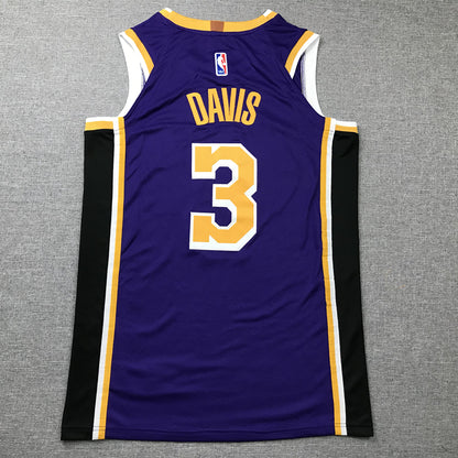 Men's Los Angeles Lakers Anthony Davis Purple #3 Swingman Jersey1