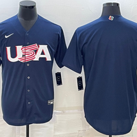 Men's 2023 World Baseball Classic USA Navy Blank Jersey1