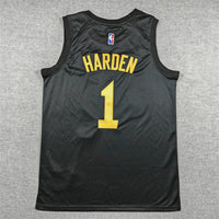 Men's Cleveland Cavaliers James Harden #1 Black Swingman Jersey - Statement Edition