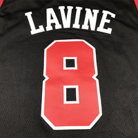 Men's Chicago Bulls Zach LaVine #8 Black 2023/24 Swingman Jersey1 - City Edition