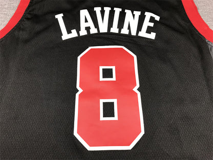 Men's Chicago Bulls Zach LaVine #8 Black 2023/24 Swingman Jersey1 - City Edition