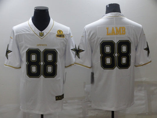 Men's Dallas Cowboys #88 CeeDee Lamb White Game Player Jersey1