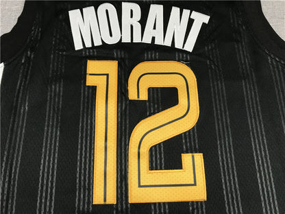 Men's Memphis Grizzlies Ja Morant Black 2020/21 Swingman Jersey1 - City Edition