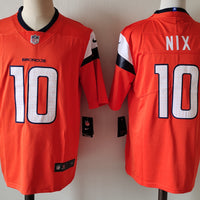 Men's Denver Broncos Bo Nix #10 Orange Team Game Jersey