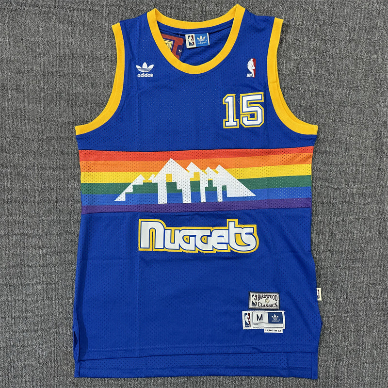 Men's Denver Nuggets Carmelo Anthony #15 Royal Hardwood Classics Swingman Jersey1