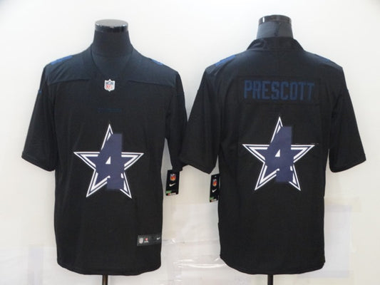 Men's Dallas Cowboys #4 Dak Prescott Black Alternate Game Player Jersey1