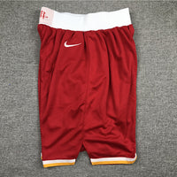 Men's Houston Rockets Red Throwback Basketball Shorts1