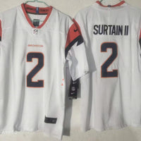 Men's Denver Broncos Patrick Surtain II #2 White Team Game Jersey