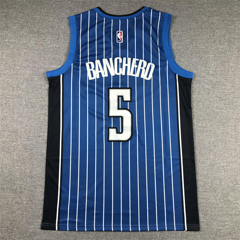 Men's Orlando Magic Paolo Banchero #5 2022/23 Royal Swingman Jersey1