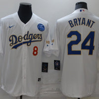Men's Los Angeles Dodgers Kris Bryant #8-24 White Alternate Game Jersey1