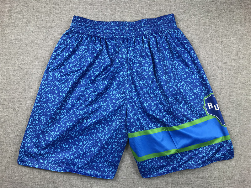 Men's Milwaukee Bucks Blue 2023/24 Swingman City Edition Shorts1