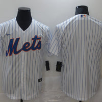 Men's New York Mets1 White Home Replica Blank Jersey