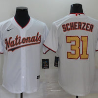 Men's Washington Nationals Max Scherzer #31 White Fashion Stitched Jersey1