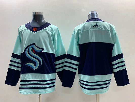 Men's Seattle Kraken Blue Blank Jersey1