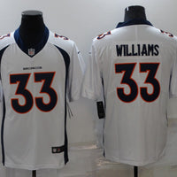 Men's Denver Broncos Javonte Williams #33 White Game Jersey1