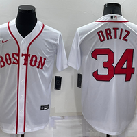 Men's Boston Red Sox David Ortiz #34 White Replica Player Jersey1