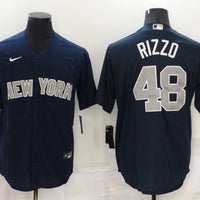 Men's New York Yankees Anthony Rizzo #48 Navy Replica Player Jersey1
