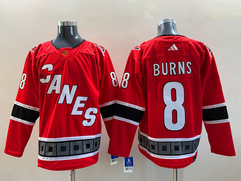 Men's Carolina Hurricanes Brent Burns #8 Red Home Breakaway Player Jersey1