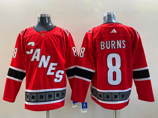 Men's Carolina Hurricanes Brent Burns #8 Red Home Breakaway Player Jersey1