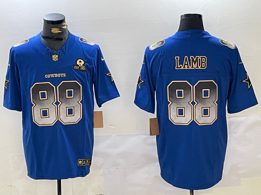 Men's Dallas Cowboys CeeDee Lamb #88 Blue Game Jersey1