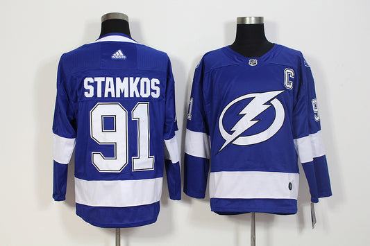 Men's Tampa Bay Lightning Steven Stamkos #91 Blue Player Jersey1