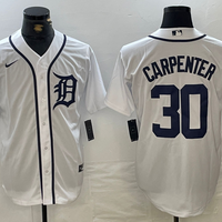 Men's Detroit Tigers Kerry Carpenter #30 White Replica Player Jersey1