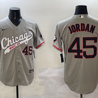 Men's Chicago White Sox Michael Jordan #45 Gray Stitched Jersey1