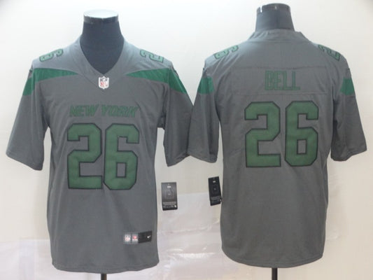 Men's New York Jets Le'Veon Bell #26 Gray Game Jersey1